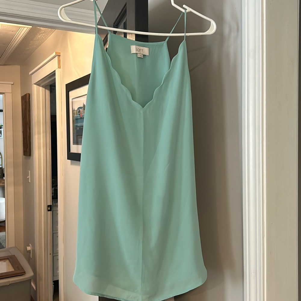 Loft mint tank top blouse